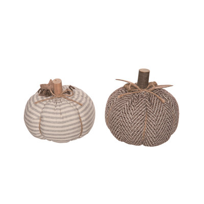  Plush Harvest Pumpkin Decor Set of 2 Fall/Harvest Home Decorations