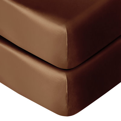 Fitted Crib Sheet, Silk Satin for Standard Baby and Toddler Bed Mattress, Super Soft, 28 x 52 Inch - NTBAY