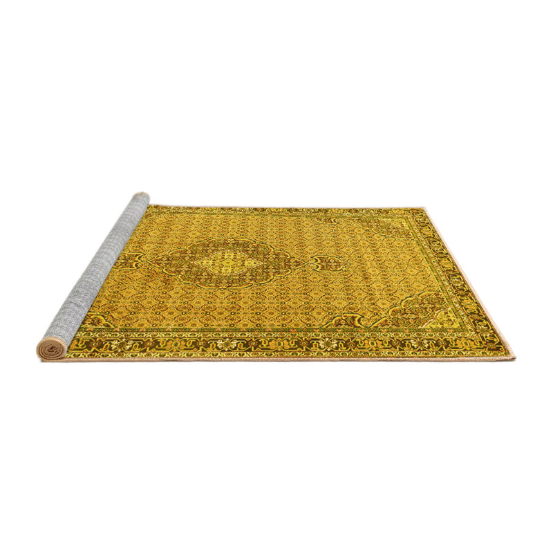 Anacelis Washable Oriental Indoor Rug, Round 6'