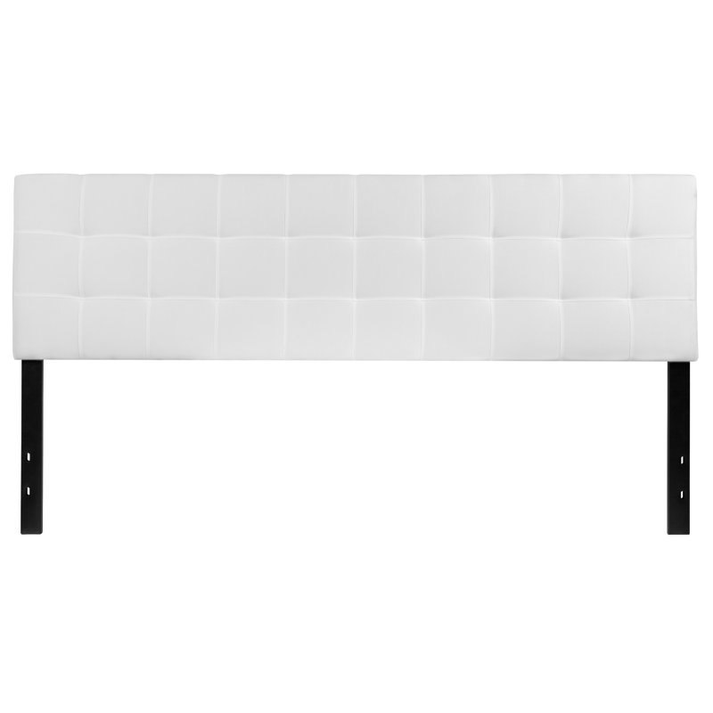 Tête de lit tapissier capitonnée Ciriaca, Très grand, Blanc