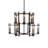 12 - Light Steel Dimmable Geometric Chandelier