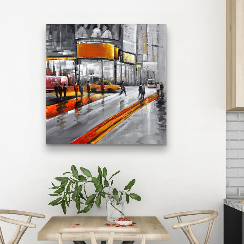 Circulation in times square - 32"x32" art on canvas