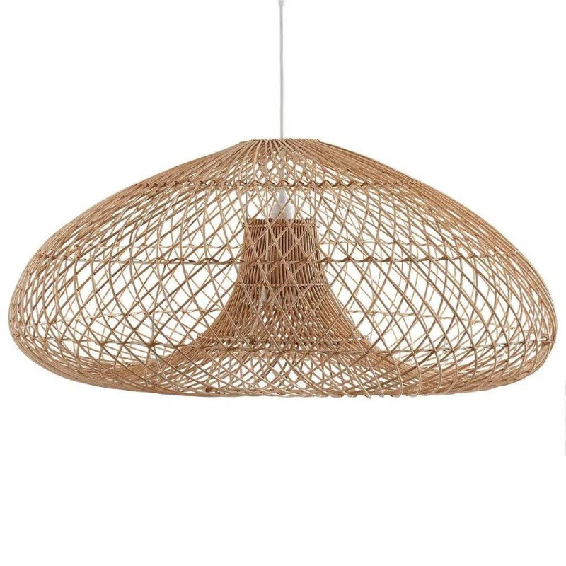 Grand lustre en rotin naturel Aria, H 12 po x l 23 po x P 23 po