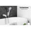Robinet de baignoire tout en métal avec douche à main à 8 réglages à haute pression