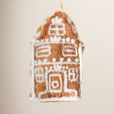 Felted Dutch Townhouse Holiday Shaped Ornament