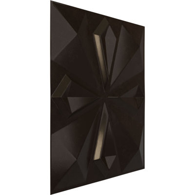 L 19 5/8 po x H 19 5/8 po Panneau mural décoratif 3D EnduraWall Nikki, brume métallique rustique universelle (couvre 2,67 pieds carrés)