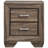 2 - Drawer Nightstand In Washed Taupe Finish, Rectangular Form, Frame, Dual Drawers For Bedroom Essentials, 16.5 Inches Deep And 23.5 Wide With 'S Color, Construction, Ample Capacity, 27 High