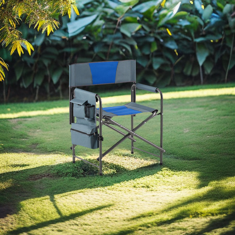 Chaise de camping pliante avec coussin Gorgonio