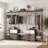 68" W -96" W  Closet System with 6 drawers with Wardrobe Racks-1539216756