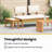 vidaXL Garden Bench and Table Set 2 pcs Cream and Brown-1496197672