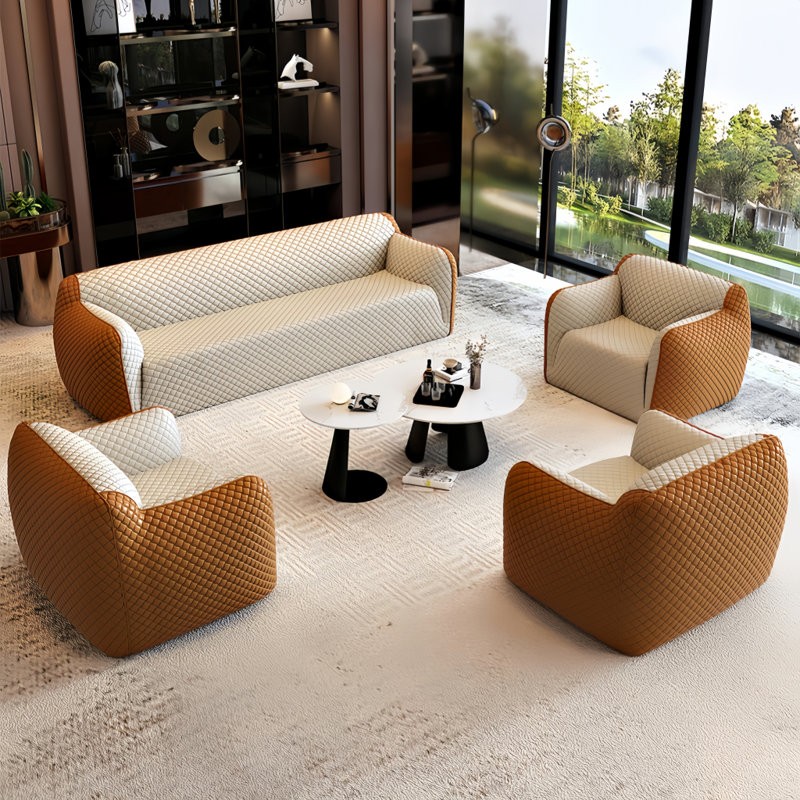 Creative light luxury sofa tea table combination