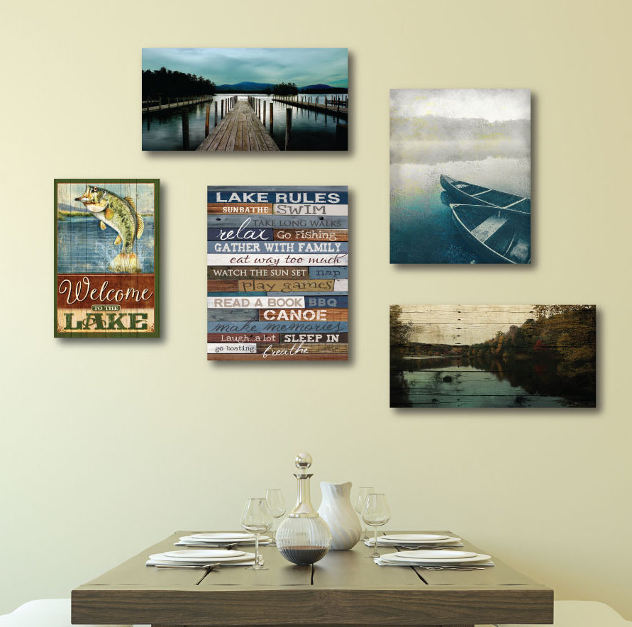 " Gone Fishing " 5 - Pieces Millwood Pines