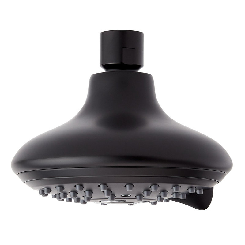 Round Multifunction Shower Head 1.8 GPM, Matte Black