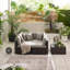 Miacomet Modular PE Rattan Garden Sofa Set and Table for Modern Gardens and Patios (Cover Included)-2065260312-2090814645