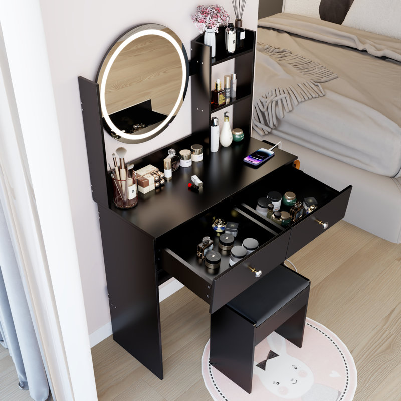 Table de meuble-lavabo à miroir 17 po
