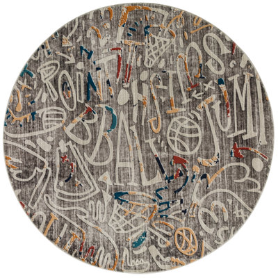 Sportsglyphs Basketball Power Loom Area Rug