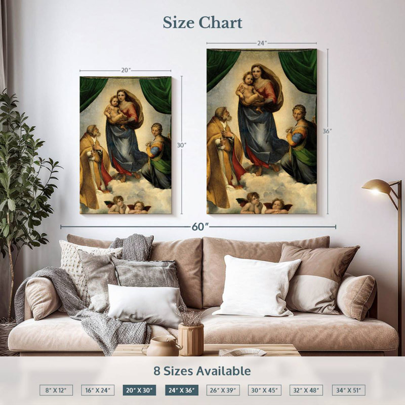 Leisha Sistine Madonna, 36" H x 24" W