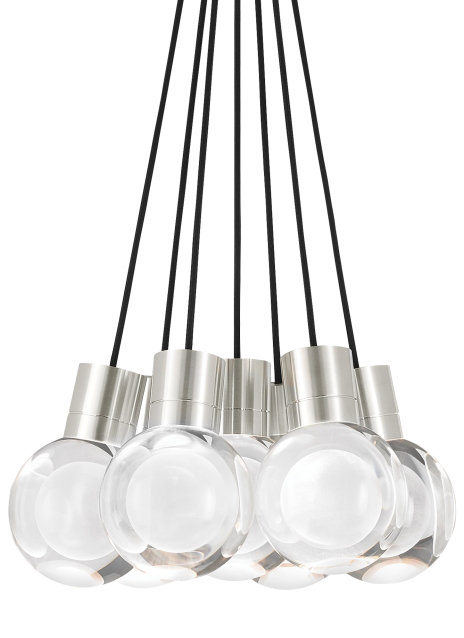 Mina LED Pendant, 152" H x 7.6" W x 14" D, Satin Nickel, 7