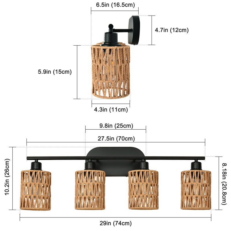 Wigston Dimmable Vanity Light, 4