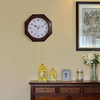Modern Decorative Octagonal Wooden Wall Clock
