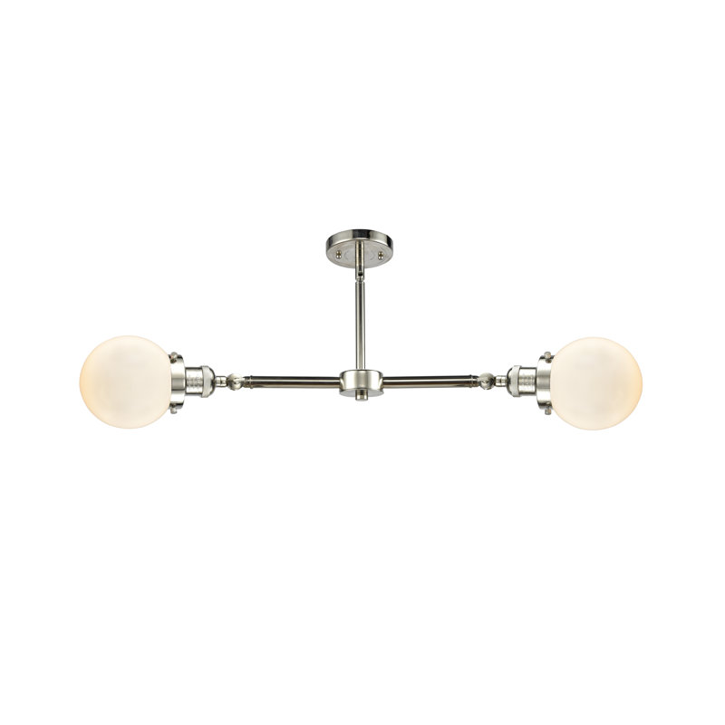 Clementina 2 - Light Kitchen Island Pendant, Gloss White, Polished Nickel, No Bulb Included