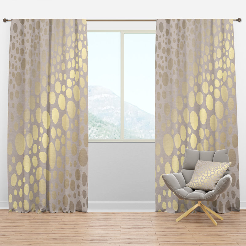 Panneau de rideau simple Mid-Century Marble Design III, l 52 po x L 63 po
