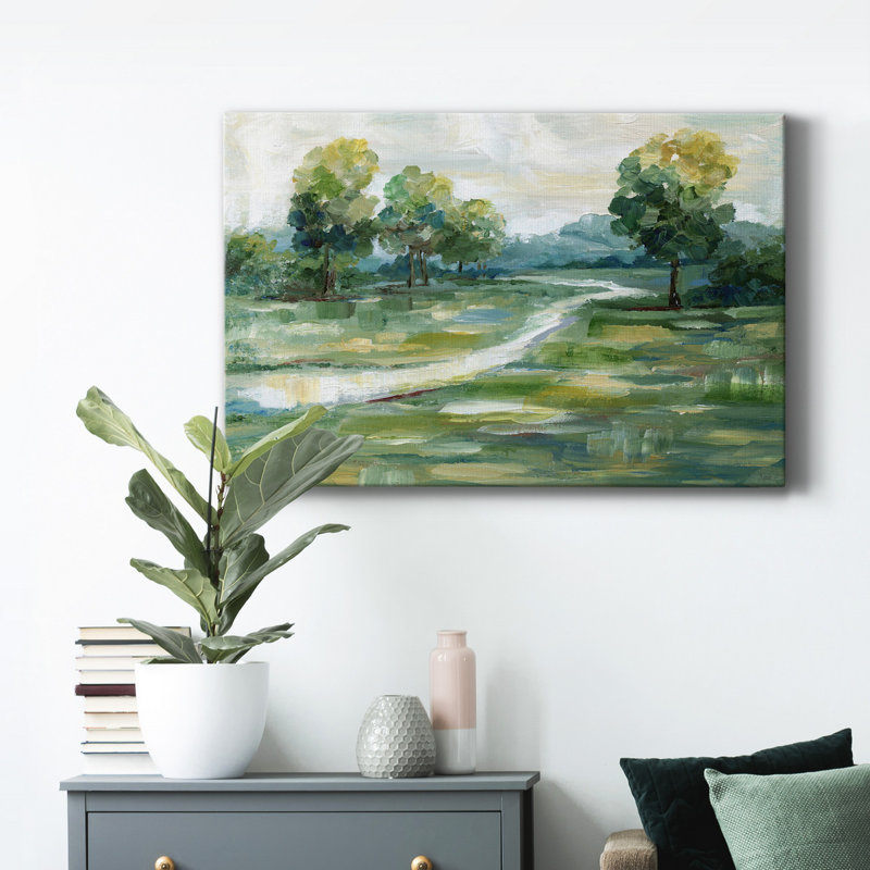Lumière d'été - peinture sur toile tendue, H 36 po x l 24 po x P 1 po