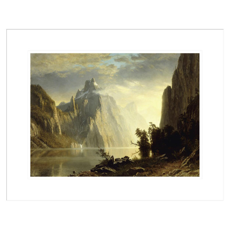 «A Lake in the Sierra Nevada» par Albert Bierstadt, impression giclée sur cadre, H 17,42 po x l 21,75 po