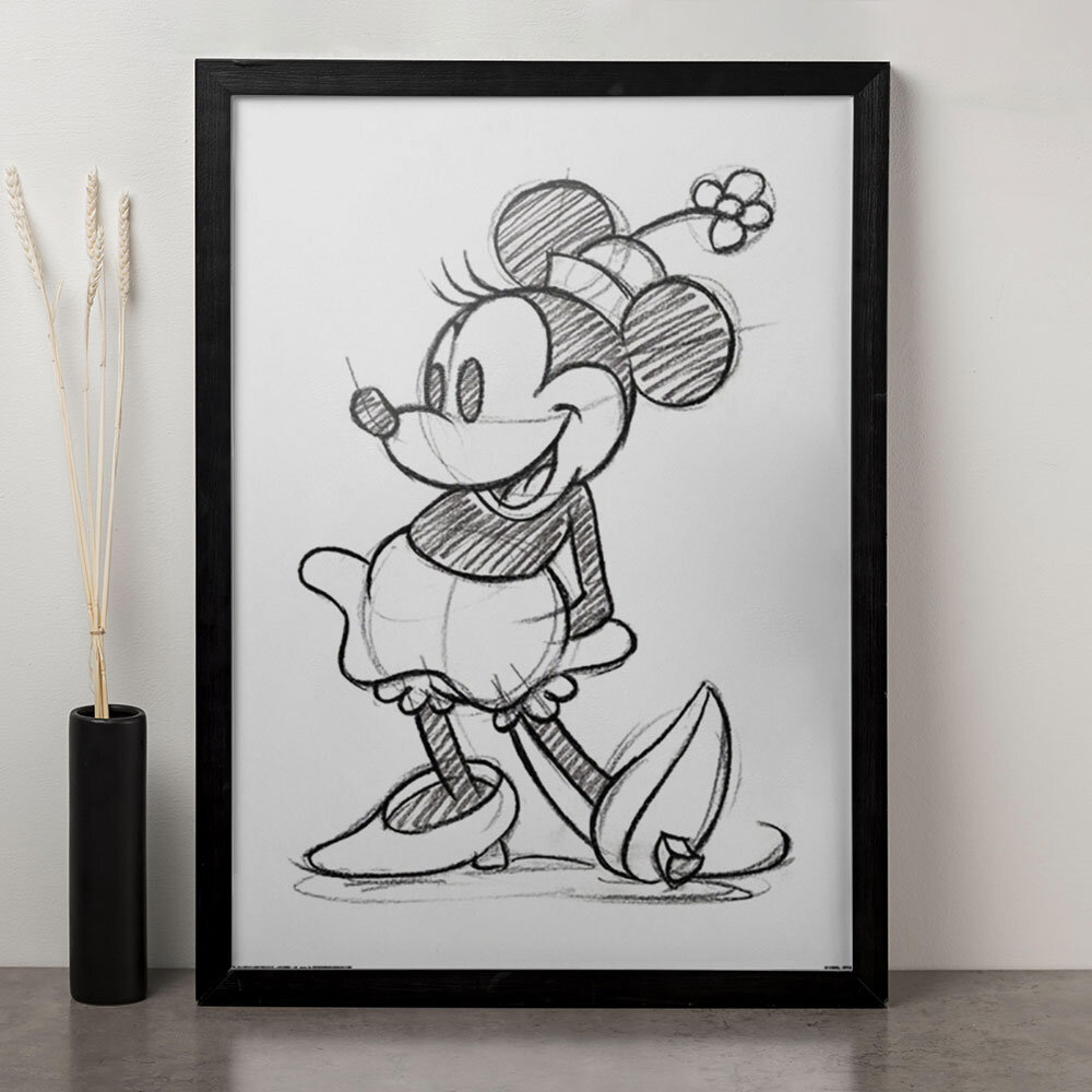 Disney - Minnie Mouse - Sketch Framed poster | Buy at Europosters