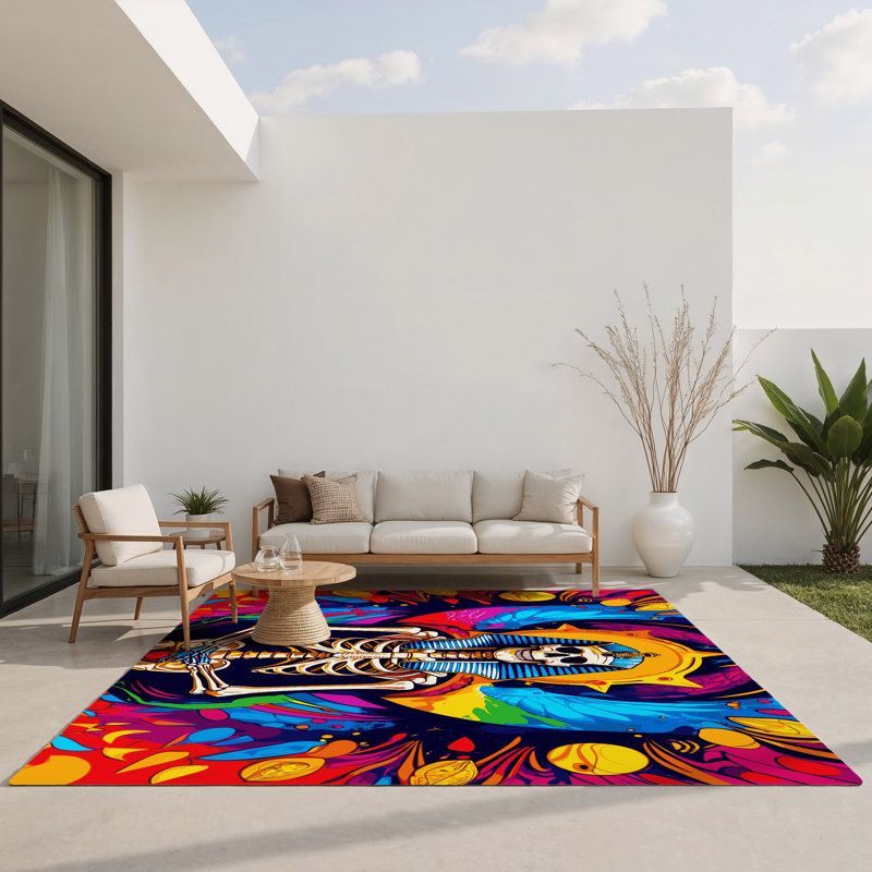 Tapis intérieur et extérieur Infinite Glow, Rectangle 4pi x 6 pi