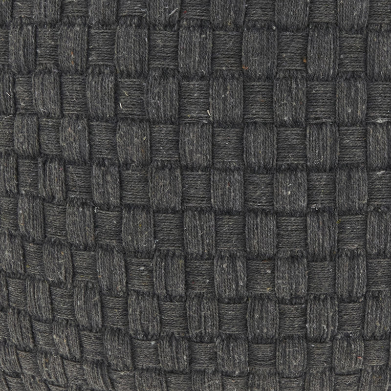 Housse de coussin texturée tissée gaufrée, Gris, Sans insert de coussin