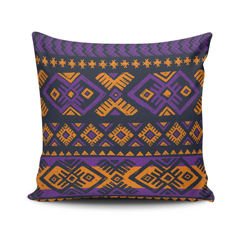 Cedella Decorative Cushion, 17.0 x 17.0 Inches, 50% Cotton / 50% Polyester, Machine Washable, Ironable, Silicone Filling, Concealed Zip Closure | Soft & Stylish Throw Pillow for Living Room, Bedroom, & Office Décor
