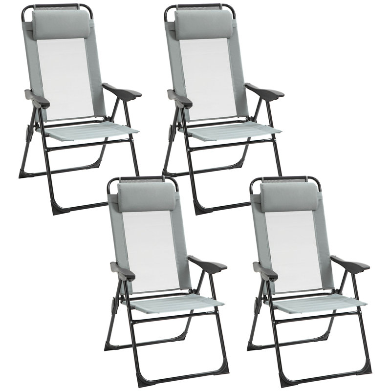 Ensemble de 4 fauteuils inclinables Druci, Gris
