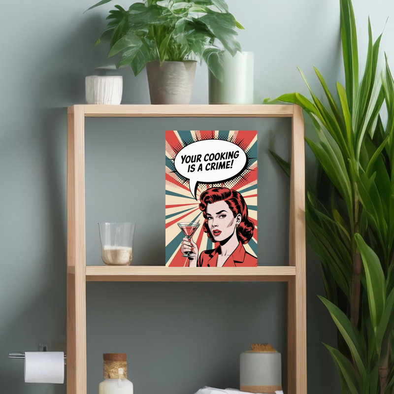 Impression d'art mural rétro rétro audacieux «Sassy», H 18 po x l 12 po