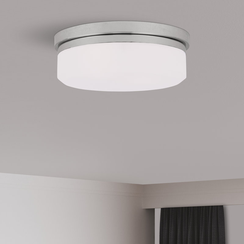 Plafonnier encastré Bahar, H 4,25 po x l 13 po x P 13 po, Chrome poli