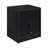 2 Drawers Wooden Nightstand With LED Lights And USB In Black