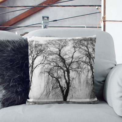 Three Trees at Winter Scatter Cushion with Filling