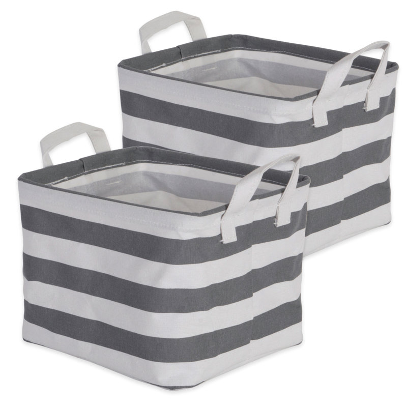 Heuer Laundry Hamper, Large ( 10" H x 10.5" W x 17.5" D ), Gray