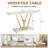 42"  Console Table with Gold Geometric Base for Entryway & Living Room