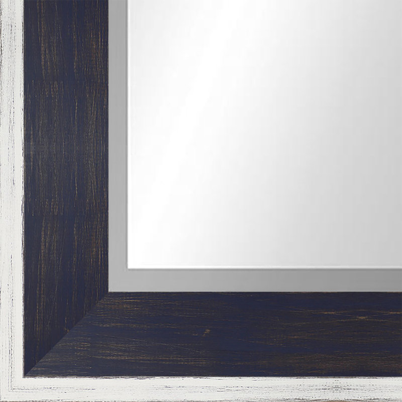 Bois naturel, 22,5 po x 22,5 po, Blanc / bleu