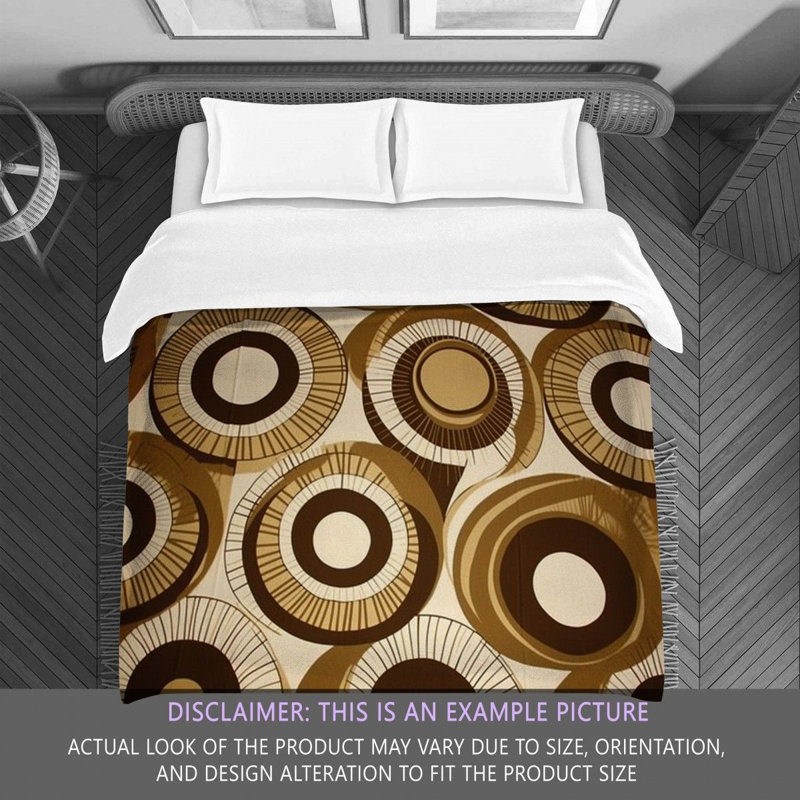 Funky Bedding, King Comforter, Brown/Gold Abstract