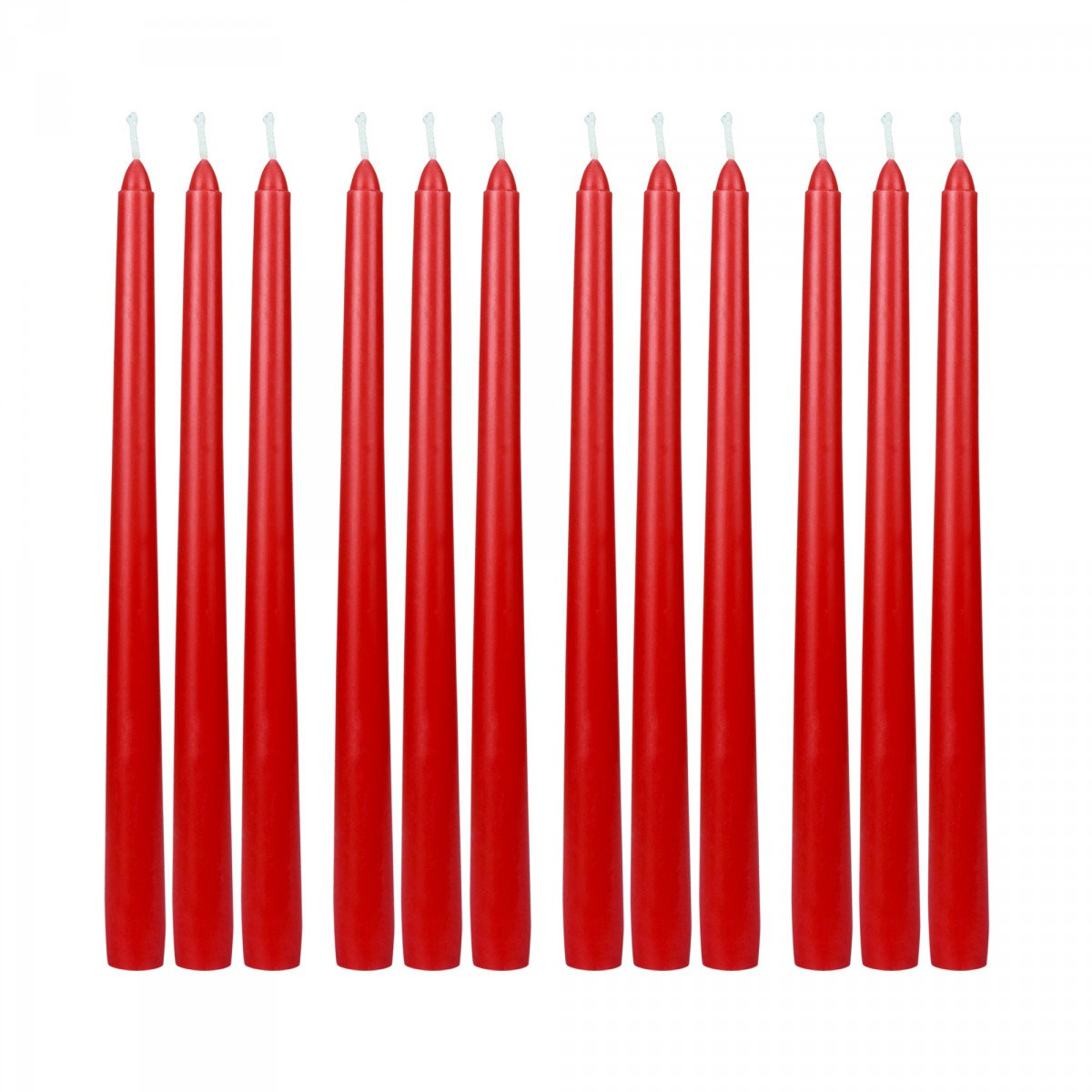 Estela Unscented Taper Candle Set, Ruby Red