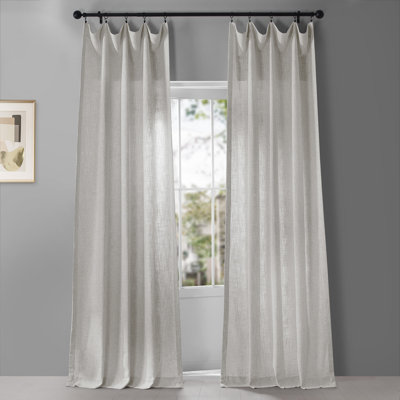 Rideaux en mélange de lin Bergen pour chambre à coucher