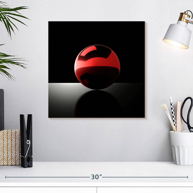 Avery Red Chrome Ball, 16" H x 16" W