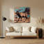 «Southwestern Animals», art mural gris en métal 26-1173913500