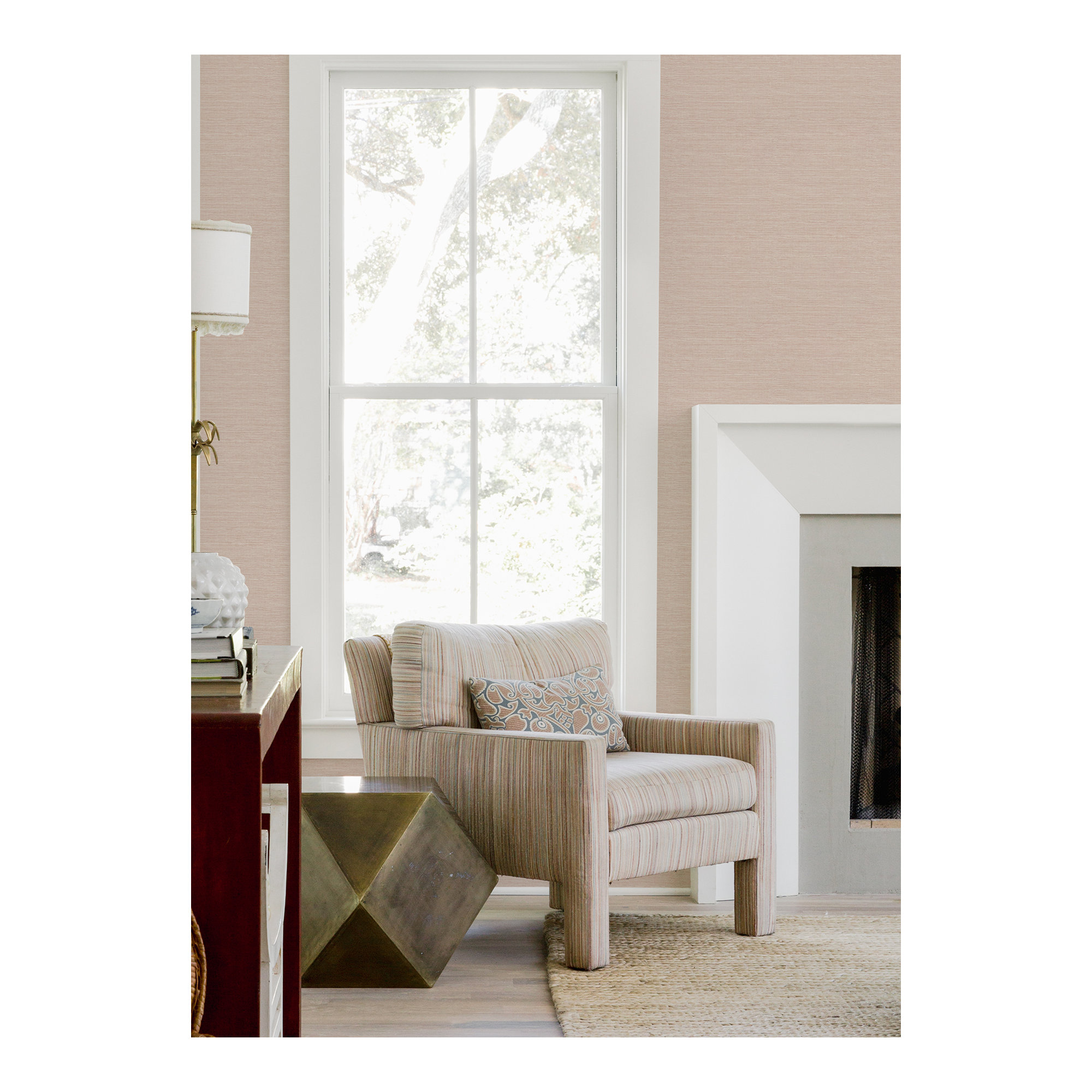 Agave Floral Wallpaper, Pink