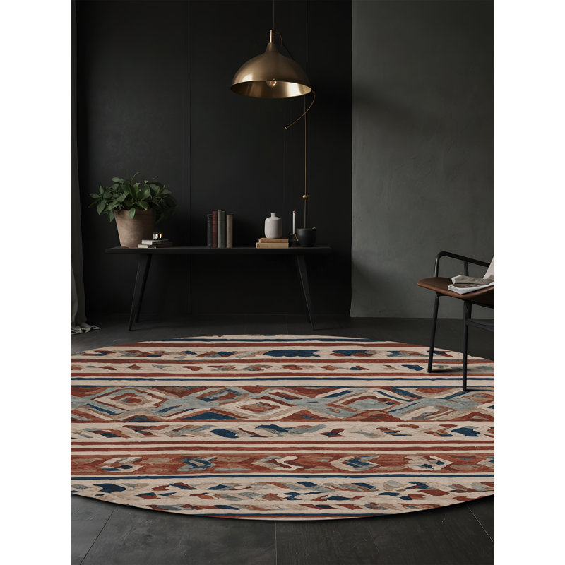 Tapis gris lavable à la machine GSIX03614, Rond 4 pi