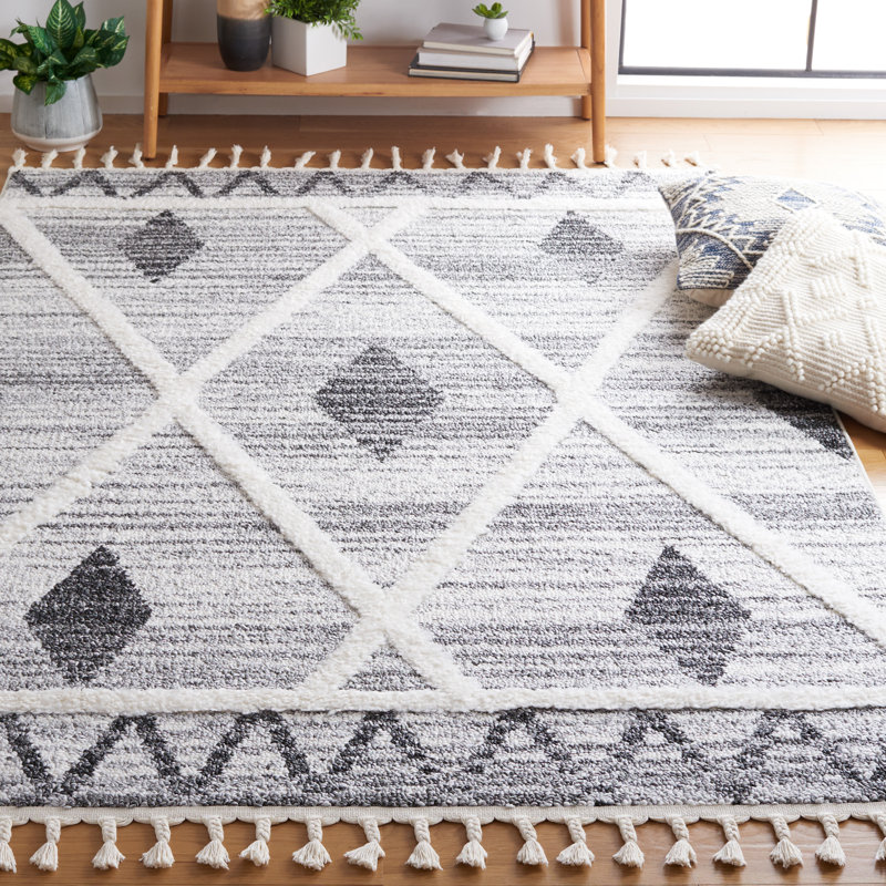 Arborway Tassel Shag Performance Argyle Rug, Rectangle 9' x 12'