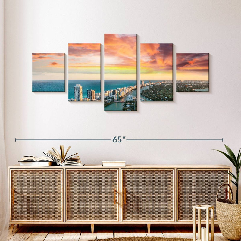 Miami Beach Dusky Skyline, 24" H x 55" W
