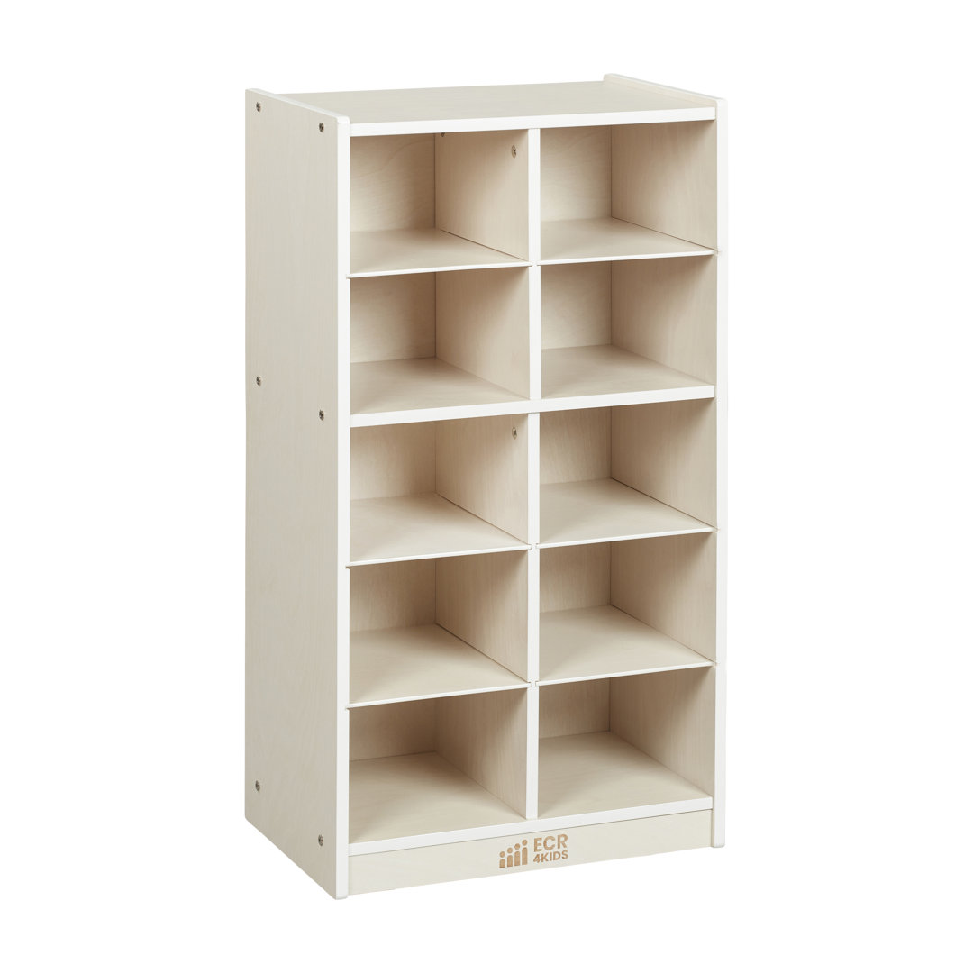 ECR4Kids 10 Cubby Mobile Tray Storage Cabinet, 5x2, Classroom Furniture ECR4Kids 